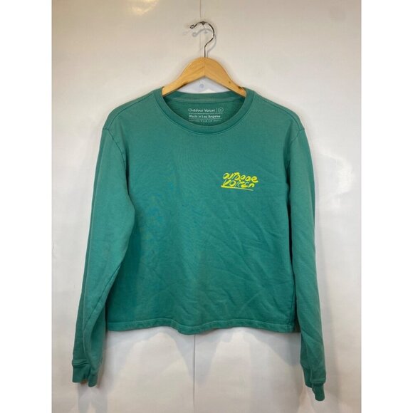 Outdoor Voices Tops - Outdoor Voices Green Crewneck Pullover Cropped Sweatshirt Size Medium